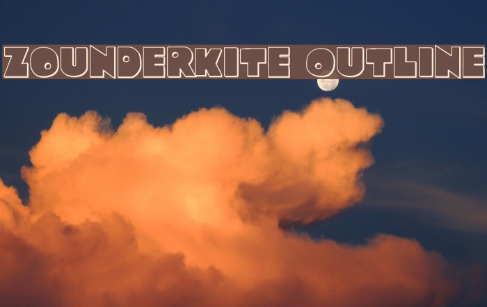 Zounderkite Outline Font examples