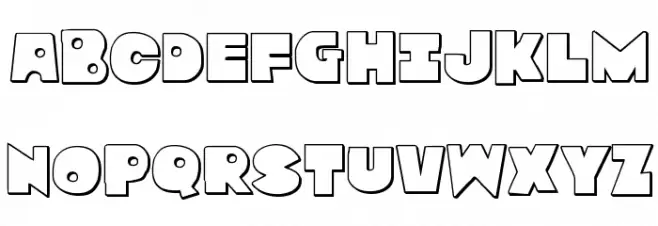Zounderkite Outline フォント 大文字