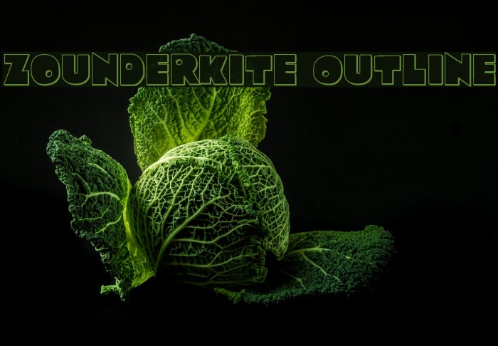 Zounderkite Outline Font examples