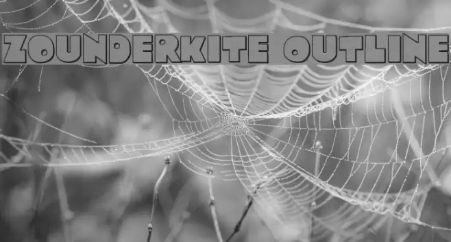 Zounderkite Outline Font examples