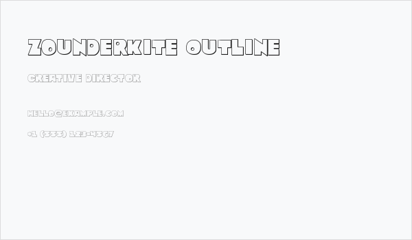 Zounderkite Outline Business Card