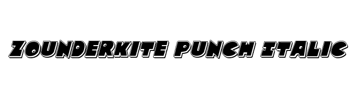 Zounderkite Punch Italic  font caratteri gratis