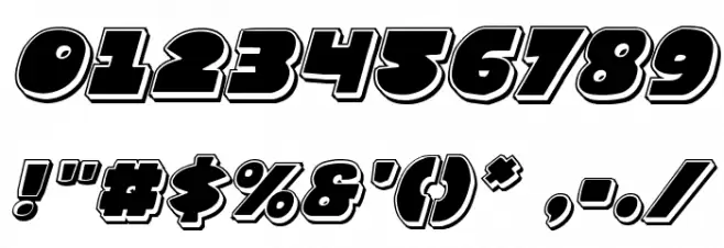 Zounderkite Punch Italic Font OTHER CHARS