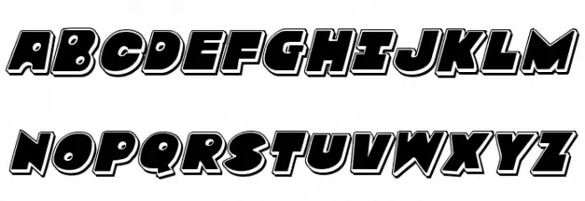 Zounderkite Punch Italic फ़ॉन्ट अपरकेस