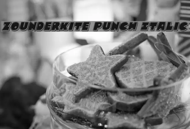 Zounderkite Punch Italic Font examples
