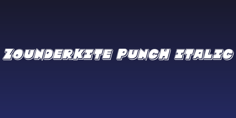 Zounderkite Punch Italic Social Header