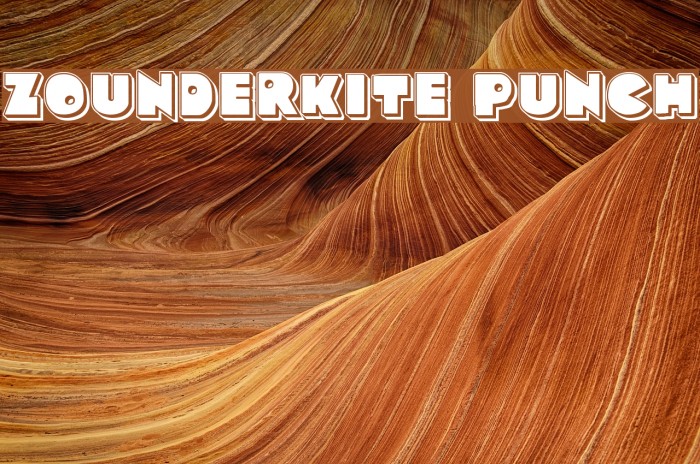 Zounderkite Punch Font examples