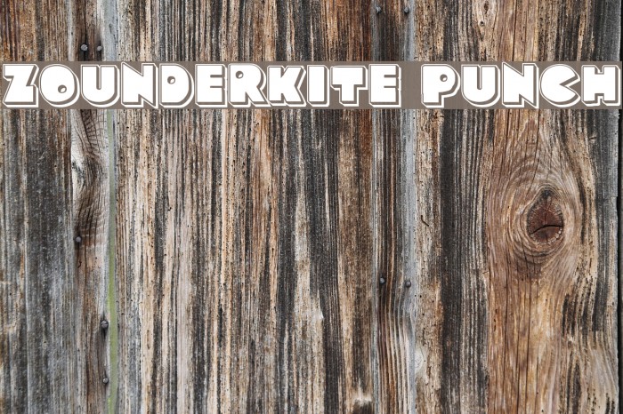 Zounderkite Punch Font examples
