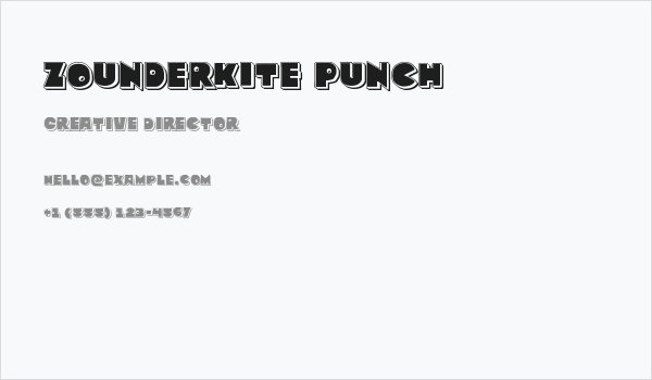 Zounderkite Punch Business Card