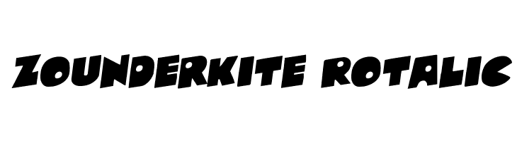 Zounderkite Rotalic  Free Fonts Download