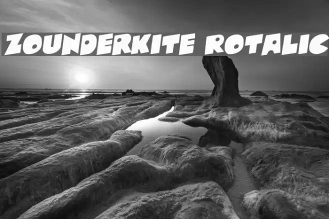 Zounderkite Rotalic Font examples