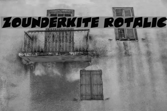 Zounderkite Rotalic Font examples