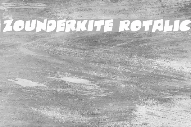 Zounderkite Rotalic Font examples