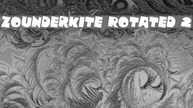 Zounderkite Rotated 2 Font examples