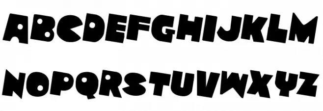 Zounderkite Rotated 2 Schriftart Kleinbuchstaben