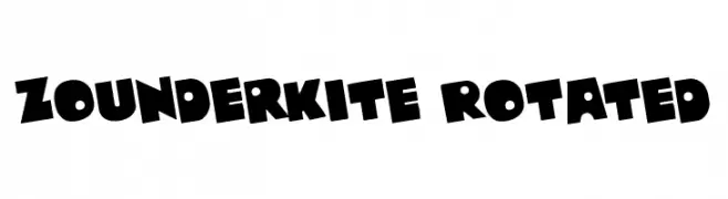Zounderkite Rotated  Frei Schriftart Herunterladen