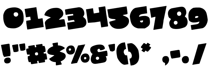 Zounderkite Rotated Font OTHER CHARS