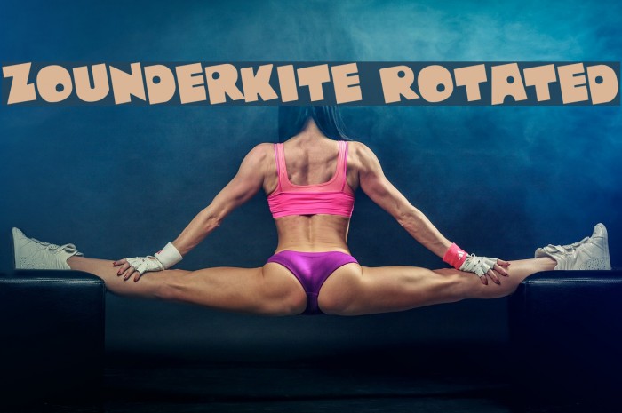Zounderkite Rotated Font examples