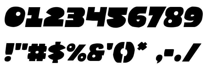 Zounderkite Semi-Italic Font OTHER CHARS