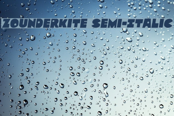Zounderkite Semi-Italic Font examples