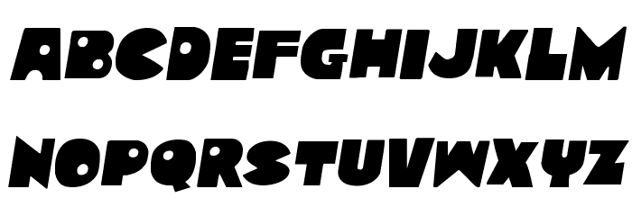 Zounderkite Semi-Italic Font LOWERCASE