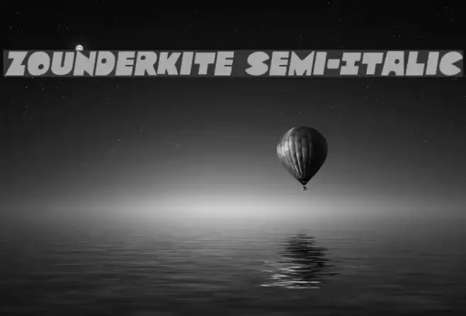 Zounderkite Semi-Italic Font examples