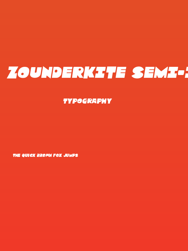 Zounderkite Semi-Italic Poster
