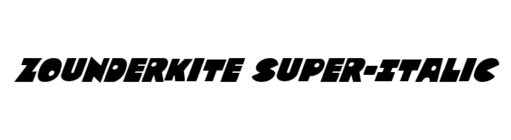 Zounderkite Super-Italic  baixar fontes gratis