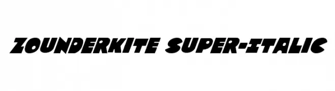 Zounderkite Super-Italic  les polices de caractères gratuit tlcharger