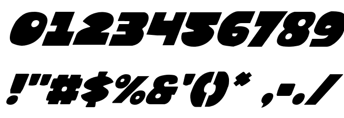 Zounderkite Super-Italic Font OTHER CHARS