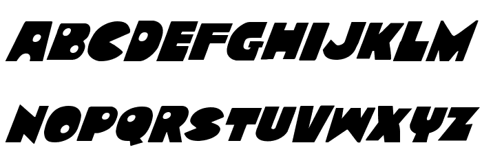 Zounderkite Super-Italic Font LOWERCASE