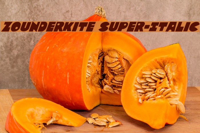Zounderkite Super-Italic Font examples