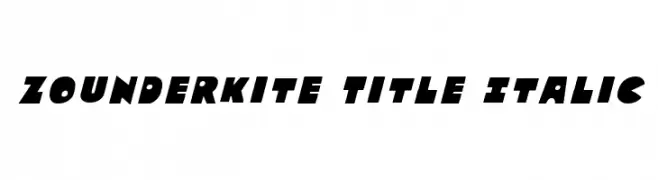 Zounderkite Title Italic  les polices de caractères gratuit tlcharger