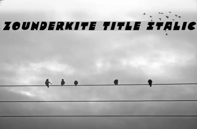 Zounderkite Title Italic Font examples