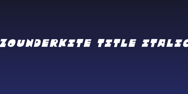 Zounderkite Title Italic Social Header
