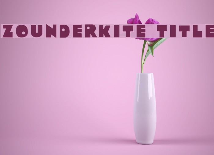 Zounderkite Title Font examples