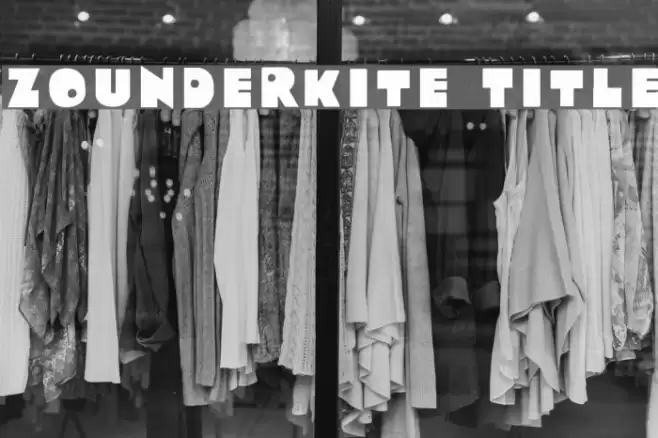 Zounderkite Title Font examples