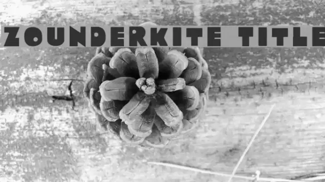 Zounderkite Title Font examples