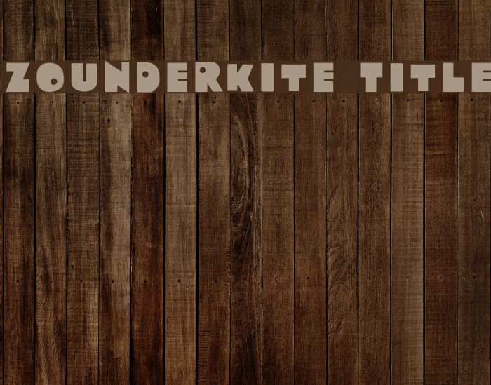 Zounderkite Title Font examples