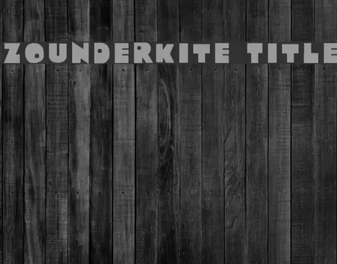 Zounderkite Title Font examples