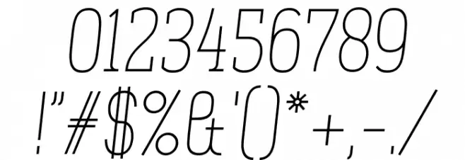 Zowieyoë Italic Font OTHER CHARS