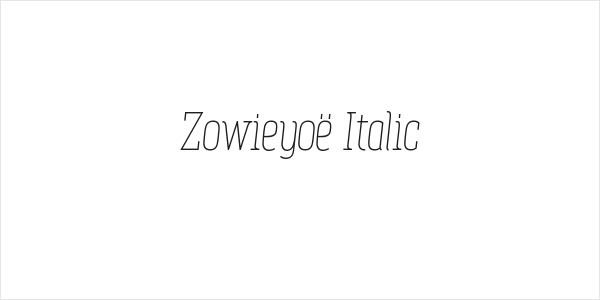 Zowieyoë Italic Logo