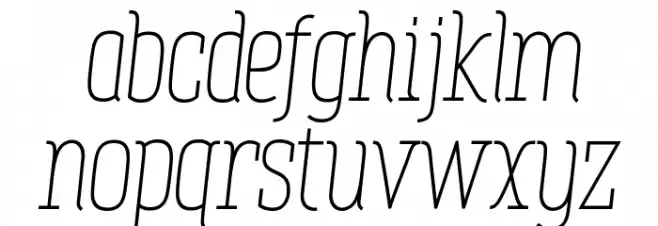 Zowieyoë Italic Caratteri MINUSCOLO
