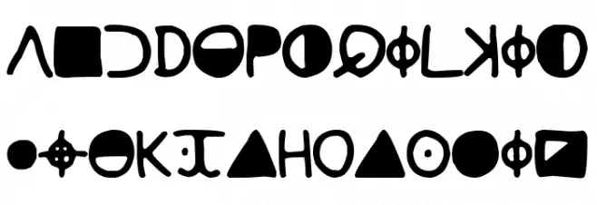 zodiac killer code Schriftart Groß