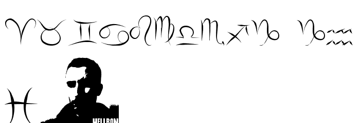 zodiac Font LOWERCASE