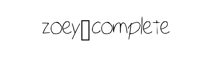 zoey_complete  フリーフォントのダウンロード