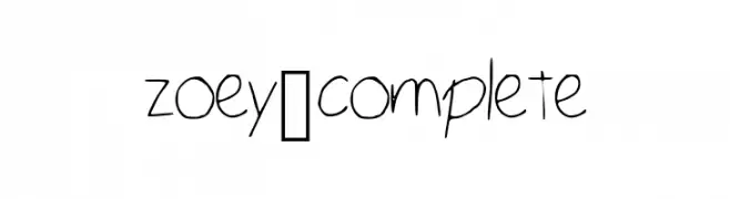 zoey_complete  フリーフォントのダウンロード