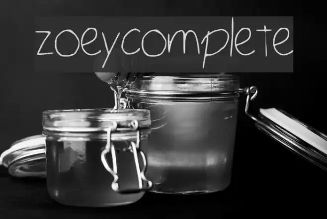 zoey_complete Font examples