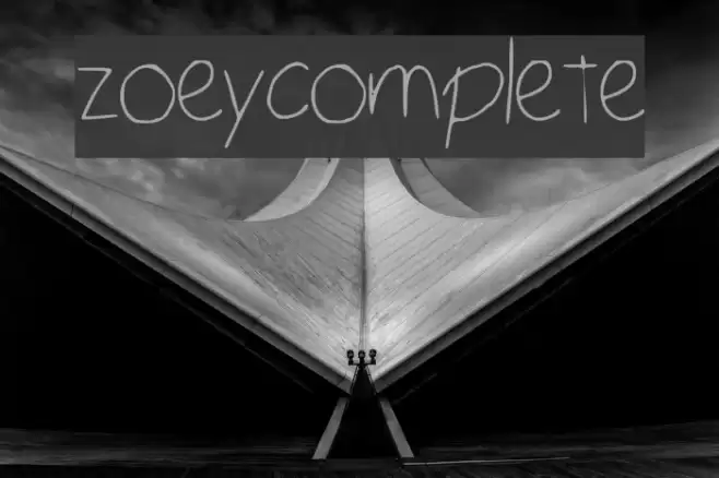 zoey_complete Font examples