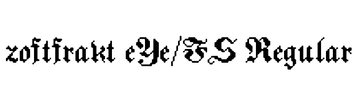 zoftfrakt eYe/FS Regular  免费字体下载
